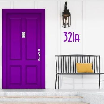 Numéro de maison Avenida 1 - violet - 15cm / 5.9'' / 150mm 5
