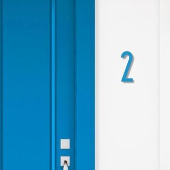Numéro de maison Avenida 2 - bleu clair - 15cm / 5.9'' / 150mm 3