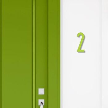Numéro de maison Avenida 2 - vert lime - 15cm / 5.9'' / 150mm 3