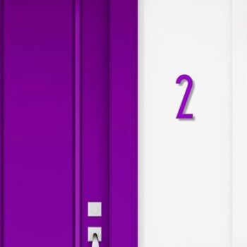 Numéro de maison Avenida 2 - violet - 15cm / 5.9'' / 150mm 3