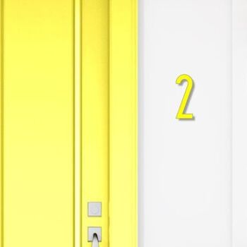 Numéro de maison Avenida 2 - jaune - 15cm / 5.9'' / 150mm 3