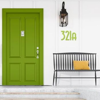 Numéro de maison Avenida 2 - vert citron - 20cm / 7.9'' / 200mm 5