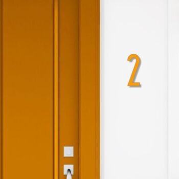 Numéro de maison Avenida 2 - orange - 20cm / 7.9'' / 200mm 3