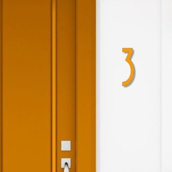 Numéro de maison Avenida 3 - orange - 25cm / 9.8'' / 250mm 3