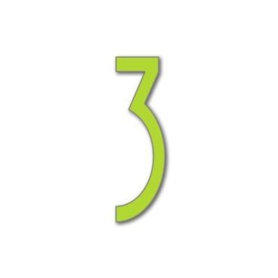 House Number Avenida 3 - lime green - 25cm / 9.8'' / 250mm