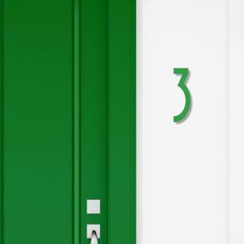 Numéro de maison Avenida 3 - vert clair - 25cm / 9.8'' / 250mm 3