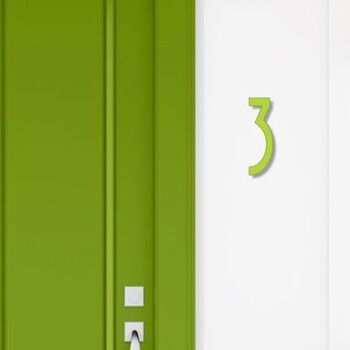 Numéro de maison Avenida 3 - vert lime - 20cm / 7.9'' / 200mm 3