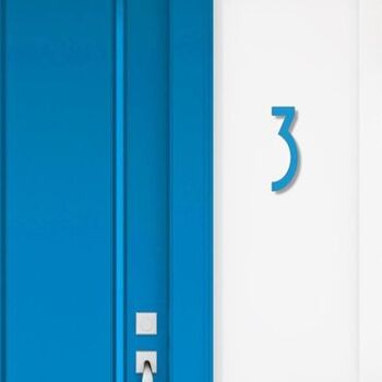 Numéro de maison Avenida 3 - bleu clair - 20cm / 7.9'' / 200mm 3