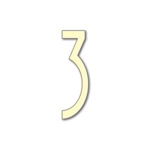 House Number Avenida 3 - ivory - 15cm / 5.9'' / 150mm