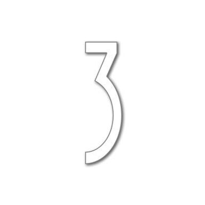 House Number Avenida 3 - white - 20cm / 7.9'' / 200mm