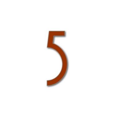 House Number Avenida 5 - brown - 25cm / 9.8'' / 250mm