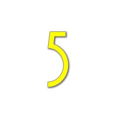 House Number Avenida 5 - yellow - 25cm / 9.8'' / 250mm