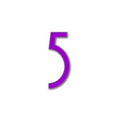 Número de casa Avenida 5 - violeta - 25cm / 9.8'' / 250mm