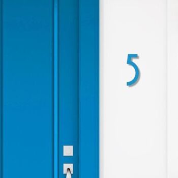 Numéro de maison Avenida 5 - bleu clair - 25cm / 9.8'' / 250mm 3