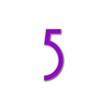 Numéro de maison Avenida 5 - violet - 15cm / 5.9'' / 150mm 1