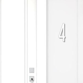 Numéro de maison Avenida 4 - blanc - 25cm / 9.8'' / 250mm 3