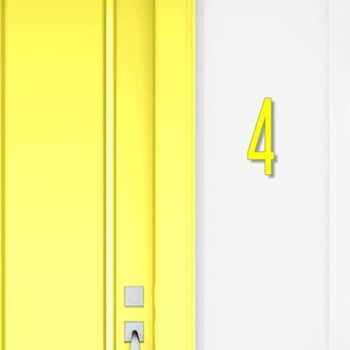 Numéro de maison Avenida 4 - jaune - 20cm / 7.9'' / 200mm 3