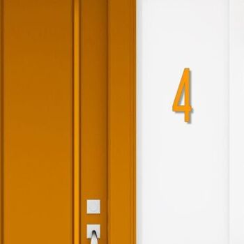 Numéro de maison Avenida 4 - orange - 20cm / 7.9'' / 200mm 3