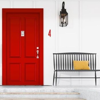 Numéro de maison Avenida 4 - rouge - 25cm / 9.8'' / 250mm 2