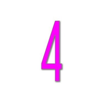 House Number Avenida 4 - pink - 25cm / 9.8'' / 250mm