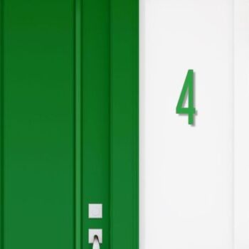 Numéro de maison Avenida 4 - vert clair - 25cm / 9.8'' / 250mm 3