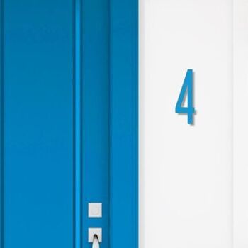 Numéro de maison Avenida 4 - bleu clair - 20cm / 7.9'' / 200mm 3