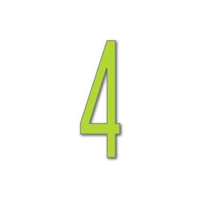 House Number Avenida 4 - lime green - 15cm / 5.9'' / 150mm