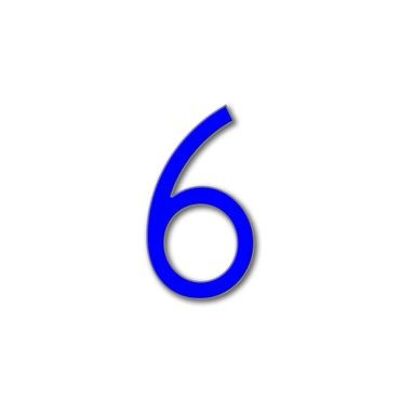 Número de casa Avenida 6 - azul - 25cm / 9.8'' / 250mm