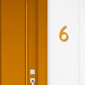 Numéro de maison Avenida 6 - orange - 20cm / 7.9'' / 200mm 3