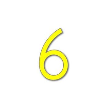 Numéro de maison Avenida 6 - jaune - 25cm / 9.8'' / 250mm 1