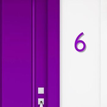 Numéro de maison Avenida 6 - violet - 25cm / 9.8'' / 250mm 3