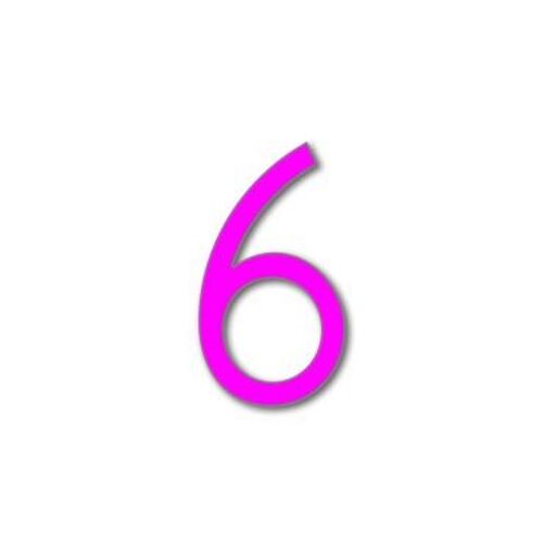 House Number Avenida 6 - pink - 25cm / 9.8'' / 250mm