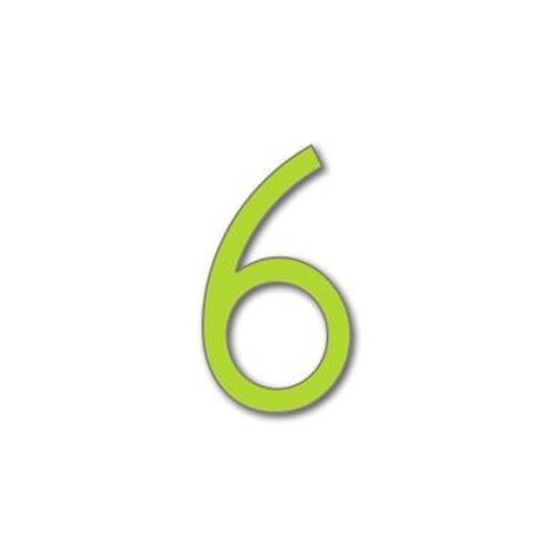 House Number Avenida 6 - lime green - 20cm / 7.9'' / 200mm