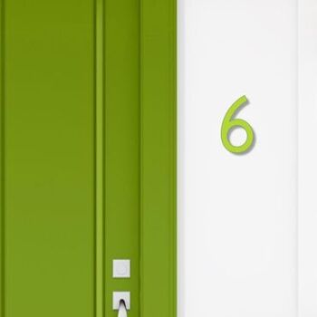 Numéro de maison Avenida 6 - vert citron - 20cm / 7.9'' / 200mm 3