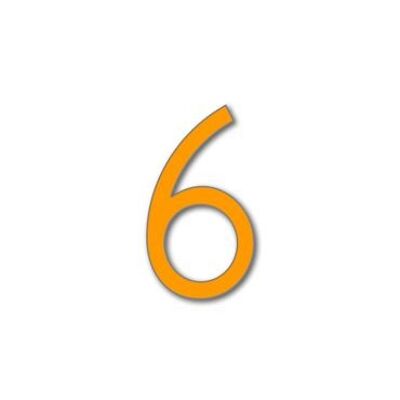 House Number Avenida 6 - orange - 15cm / 5.9'' / 150mm