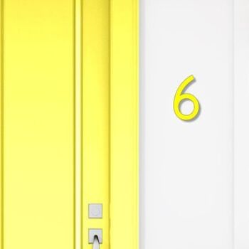 Numéro de maison Avenida 6 - jaune - 15cm / 5.9'' / 150mm 3