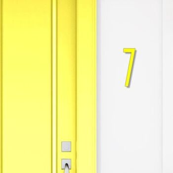 Numéro de maison Avenida 7 - jaune - 20cm / 7.9'' / 200mm 3