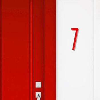 Numéro de maison Avenida 7 - rouge - 20cm / 7.9'' / 200mm 3
