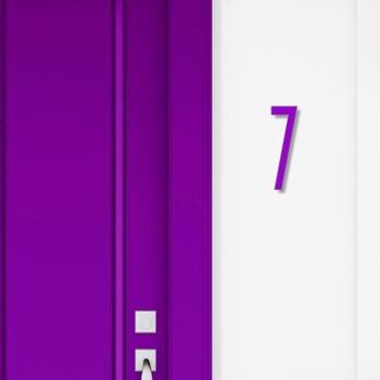 Numéro de maison Avenida 7 - violet - 20cm / 7.9'' / 200mm 3