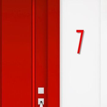 Numéro de maison Avenida 7 - rouge - 15cm / 5.9'' / 150mm 3