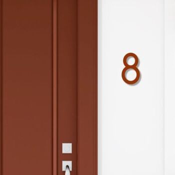 Numéro de maison Avenida 8 - marron - 25cm / 9.8'' / 250mm 3