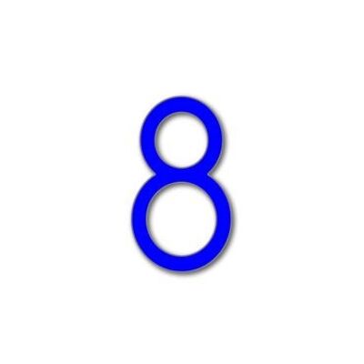 Número de casa Avenida 8 - azul - 25cm / 9.8'' / 250mm