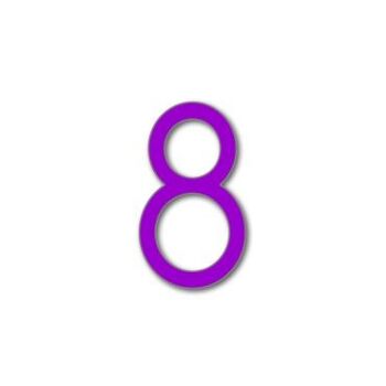 Numéro de maison Avenida 8 - violet - 25cm / 9.8'' / 250mm 1