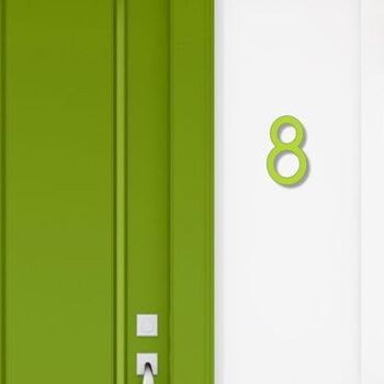 Numéro de maison Avenida 8 - vert citron - 25cm / 9.8'' / 250mm 3