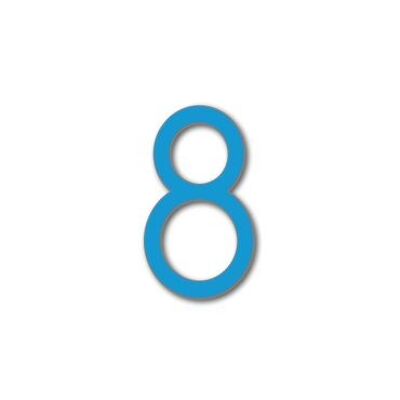 House Number Avenida 8 - light blue - 20cm / 7.9'' / 200mm