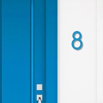 Numéro de maison Avenida 8 - bleu clair - 15cm / 5.9'' / 150mm 3