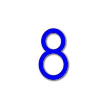 Numéro de maison Avenida 8 - bleu - 15cm / 5.9'' / 150mm 1