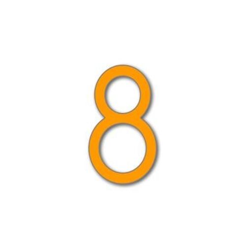 House Number Avenida 8 - orange - 15cm / 5.9'' / 150mm