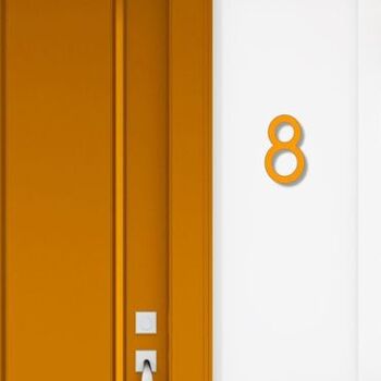 Numéro de maison Avenida 8 - orange - 15cm / 5.9'' / 150mm 3