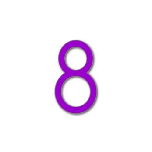 House Number Avenida 8 - purple - 15cm / 5.9'' / 150mm